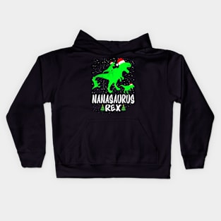 Nana T Rex Matching Family Christmas Dinosaur Shirt Kids Hoodie